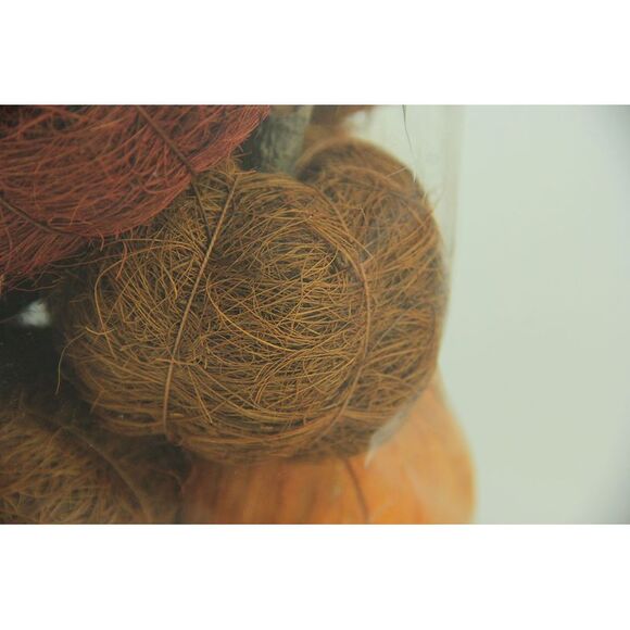 Bag of Orange Brown and Red Dried Botanical Decorative Pumpkins - Picture 3 of 3